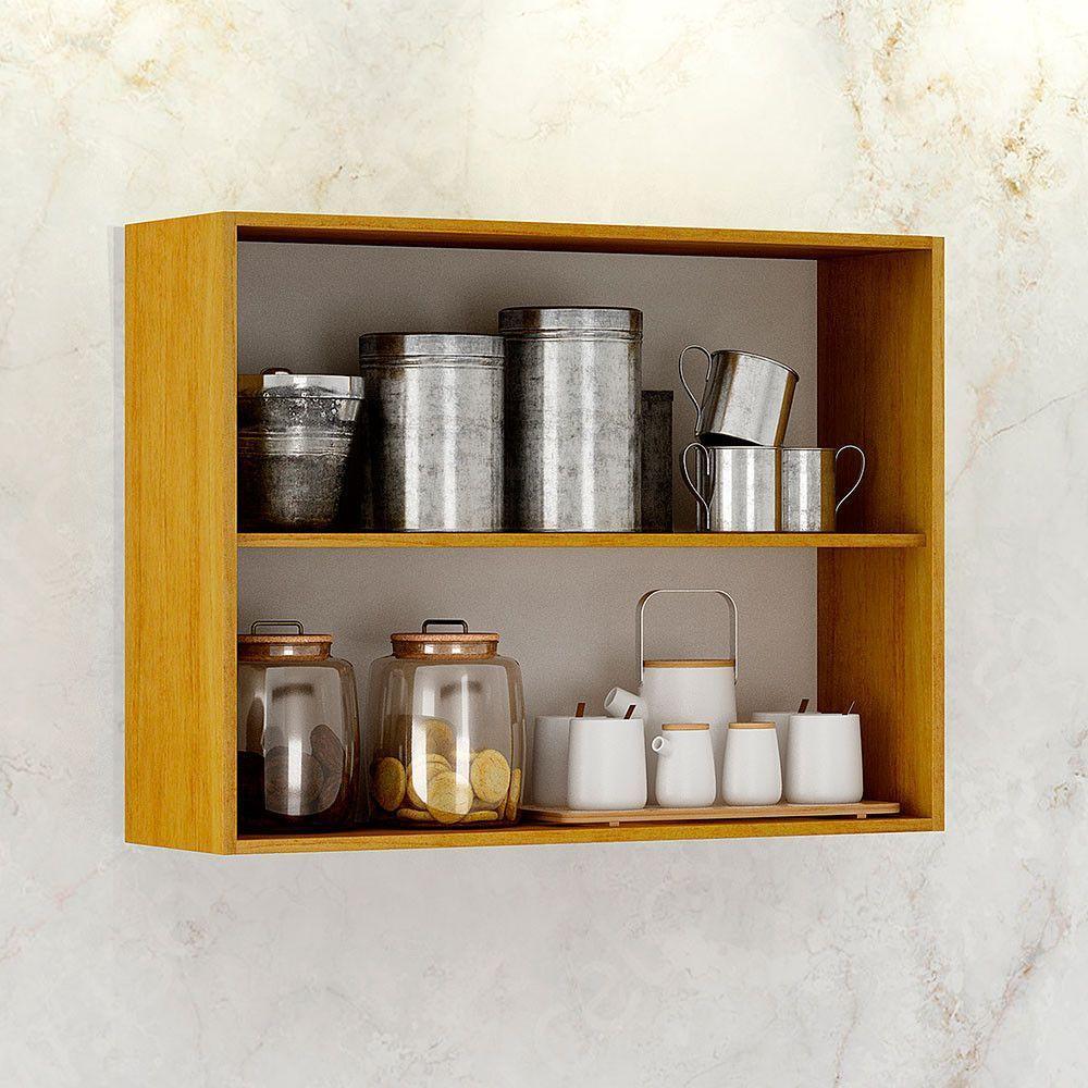 Armário Aéreo 2 Portas 1 Prateleira Eduarda Chf Móveis Cinamomo-grafite - 3