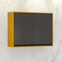 Armário Aéreo 2 Portas 1 Prateleira Eduarda Chf Móveis Cinamomo-grafite - 1