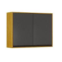 Armário Aéreo 2 Portas 1 Prateleira Eduarda Chf Móveis Cinamomo-grafite - 4