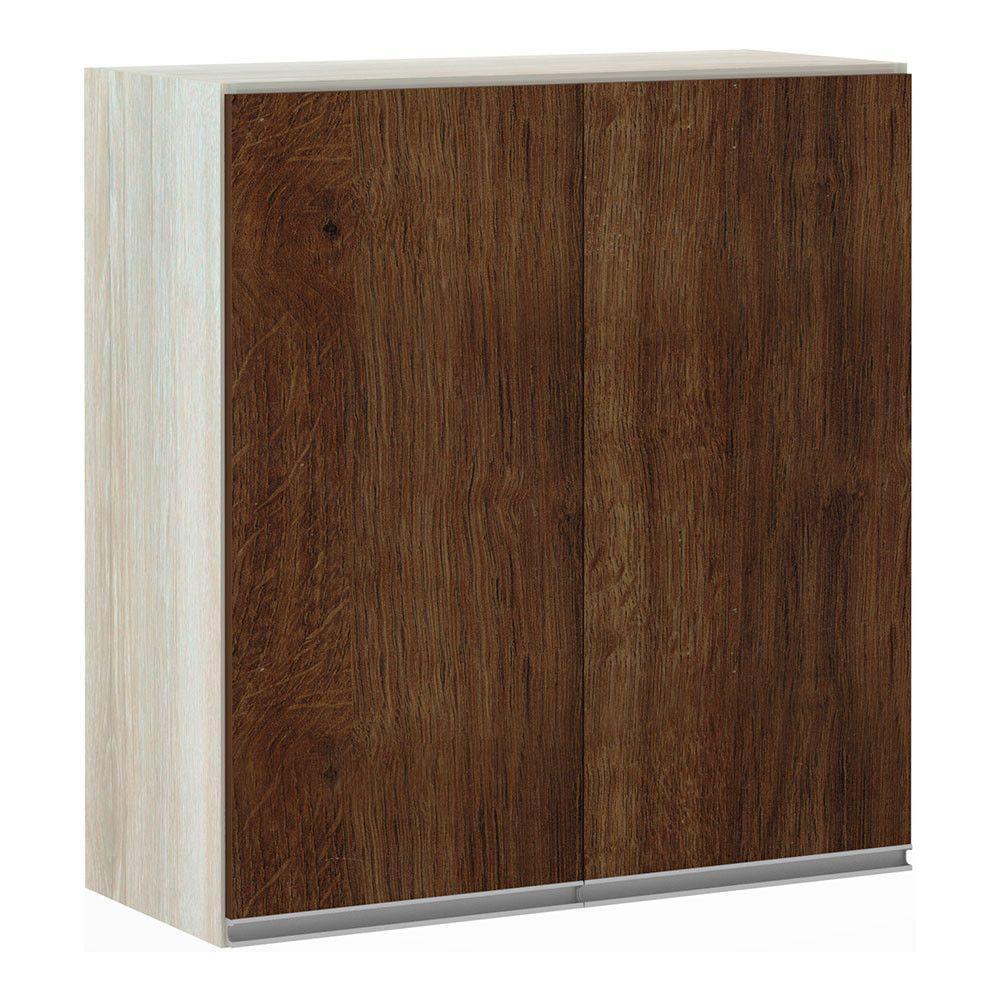 Armário Luciane 70cm 2 Portas Lis Legno Crema C/Nogueira - 1