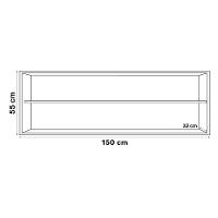 Armário De Cozinha Aéreo Andréia 150Cm 4 Portas Preto - 2