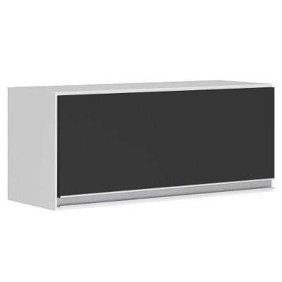 Armário Aéreo Multiuso Geladeira Lux 80C Branco Preto