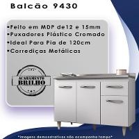 Armario Aereo 4 Portas E Balcao 120cm Branco Mobbs Branco - 8