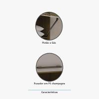 Armário Aéreo Maleiro Modulado 97cm 1 Porta Basculante Paris Luciane Móveis Avelã Pf Com Grey Sky Pf