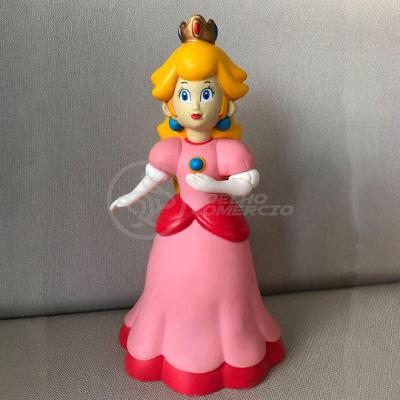 Boneco Action Figure Princesa Peach Toadstool Articulado 23cm