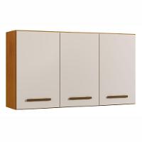 Armário Aéreo Etios 3 Portas Kaiki Móveis Cor:nature/off - 1