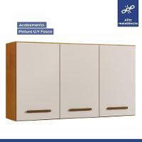 Armário Aéreo Etios 3 Portas Kaiki Móveis Cor:nature/off