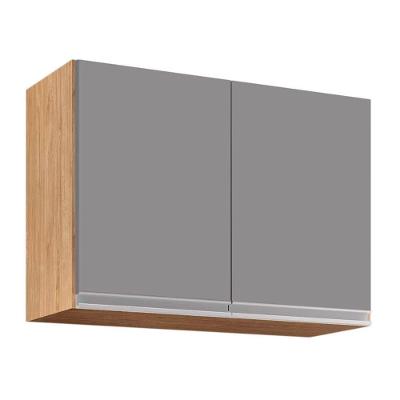 Armário Aéreo 02s Eva Castanho Cinza 80cm