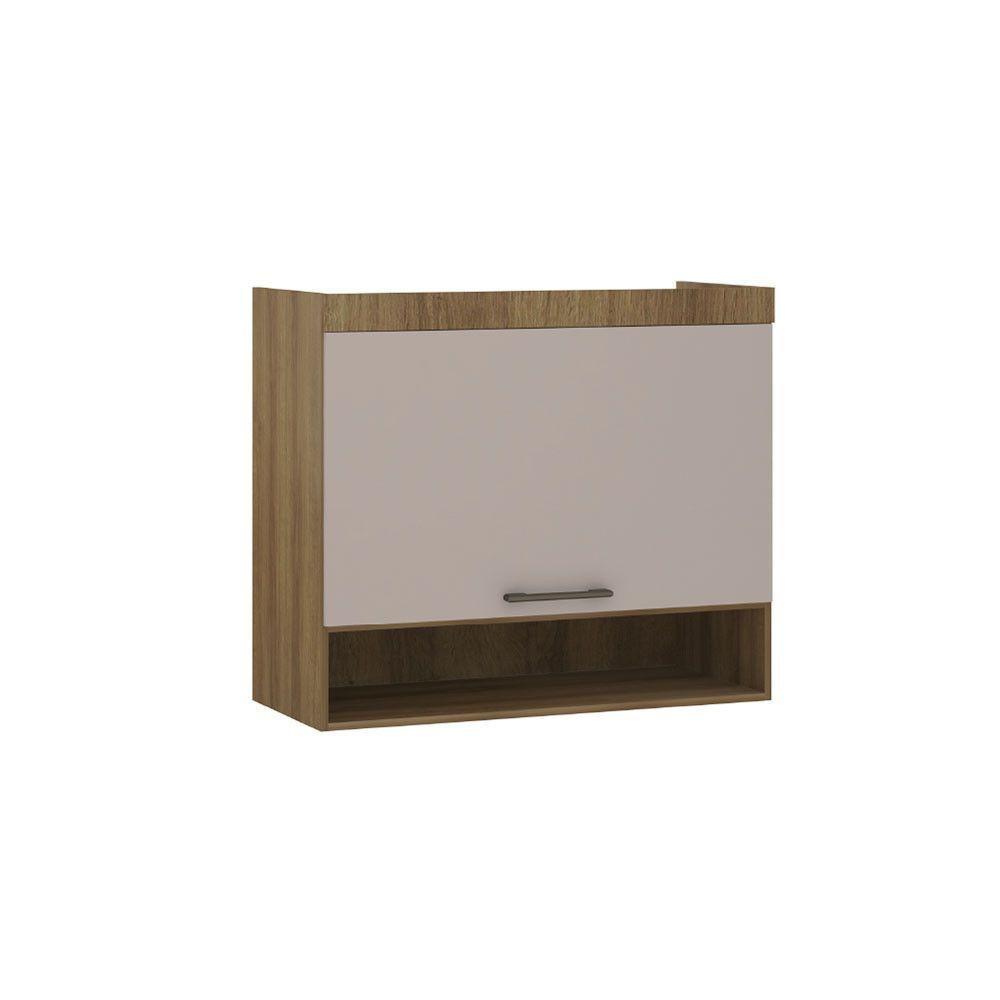 Armário Aéreo Maleiro Modulado 97cm 1 Porta Basculante Paris Luciane Móveis Avelã Pf Com Cinammon Pf - 1