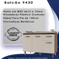 Armario Aereo 4 Portas E Balcao 120cm Savana Off White Mobbs Savana Off White - 5