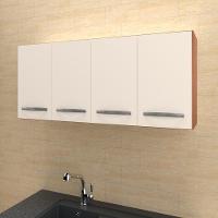 Armario Aereo 4 Portas E Balcao 120cm Savana Off White Mobbs Savana Off White - 8