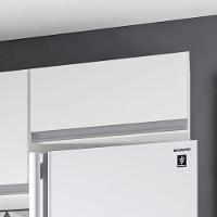 Kit 02 Armários Aéreo Multiuso 60cm Basculante Branco Fosco - 3