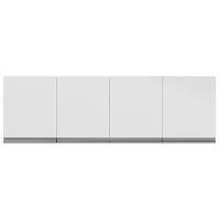 Kit 02 Armários De Cozinha Aéreo 160cm 4 Portas Branco - 4