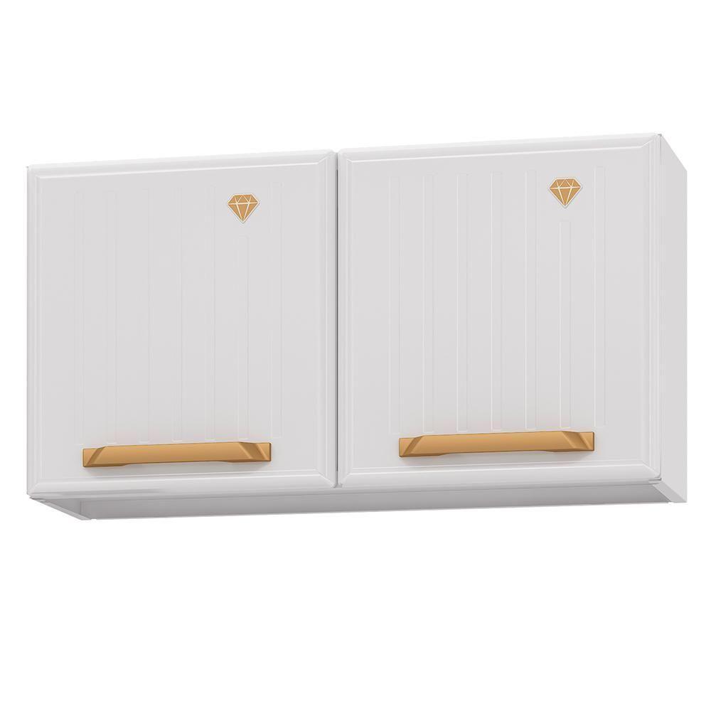 Armário De Cozinha De Aço Aéreo Duplo Telasul Diamante Branco - 1