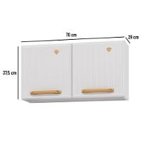 Armário De Cozinha De Aço Aéreo Duplo Telasul Diamante Branco - 5