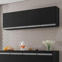 Armário Aéreo De Cozinha 4 Portas 160Cm Andréia Preto - 8