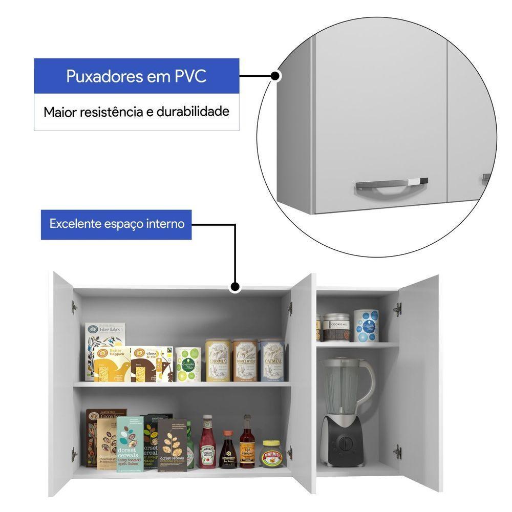 Armário Aereo Etios Kaiki Móveis Cor: Branco - 2
