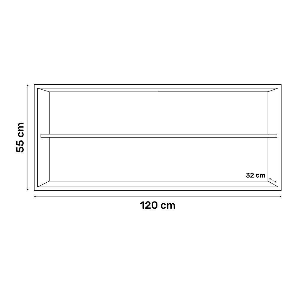 Cozinha 03Pçs Aéreo 120Cm Balcão Pia E Cooktop Branco - 10