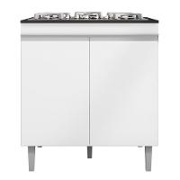 Cozinha 03Pçs Aéreo 120Cm Balcão Pia E Cooktop Branco - 3