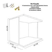 Suporte Microondas Simples Natural Em Mdf