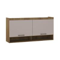 Armário Aéreo Maleiro Modulado 165cm 2 Portas Basculantes Paris Avelã Pf Com Cinammon Pf - 1