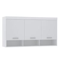 Armário Aéreo Maleiro Modulado 165cm 3 Portas Alpes Luciane Móveis Branco Pf Com Branco Pf - 15