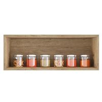 Armário Aéreo De Cozinha Para Geladeira 70cm Texas Castanho/cinza - Lumil Móveis - 5