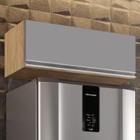 Armário Aéreo De Cozinha Para Geladeira 70cm Texas Castanho/cinza - Lumil Móveis - 6