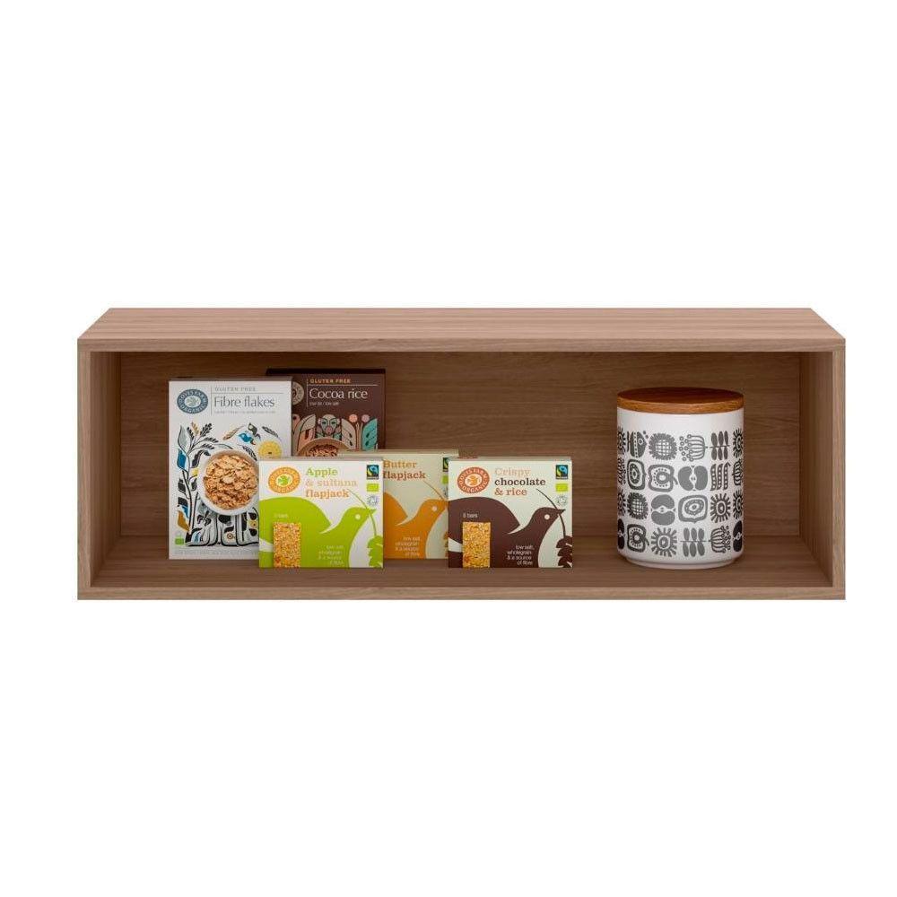 Armário Aéreo 80 Cm 1 Porta Basculante Etna Poliman Móveis Carvalho Oak E Off White - 7