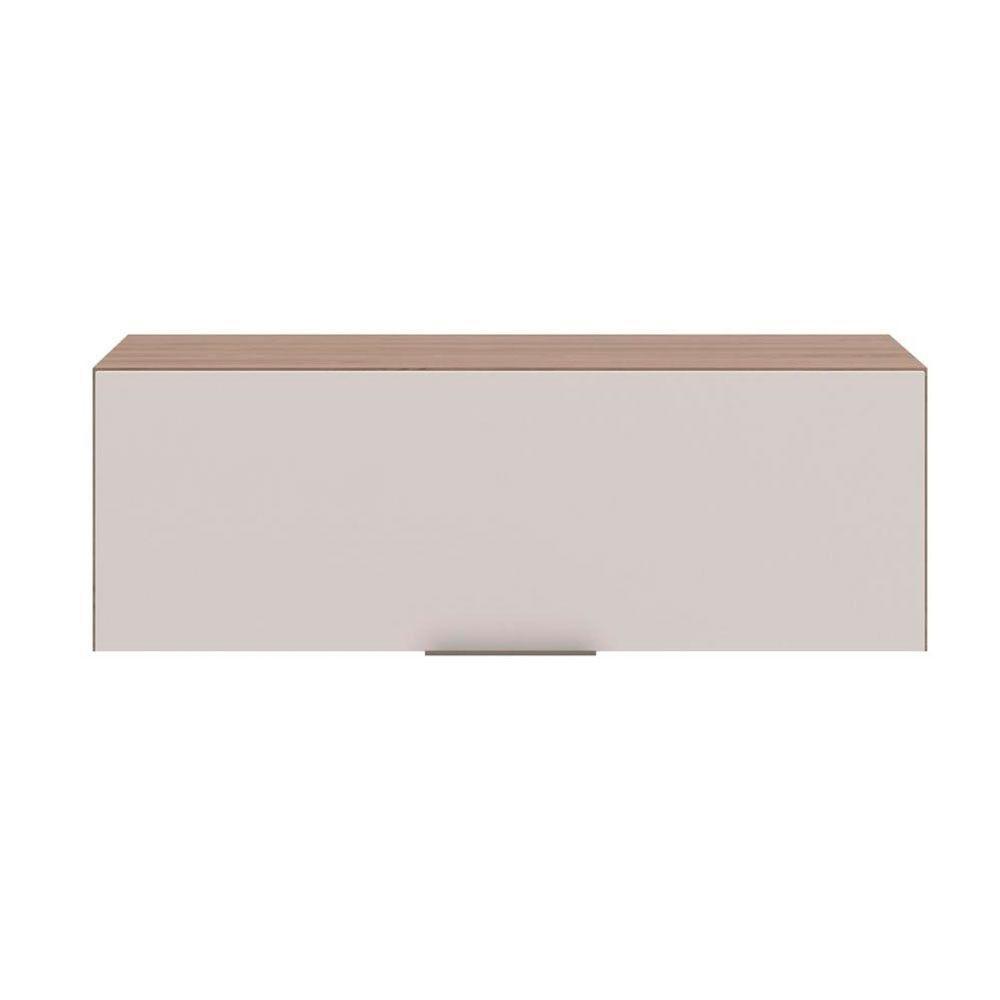 Armário Aéreo 80 Cm 1 Porta Basculante Etna Poliman Móveis Carvalho Oak E Off White - 8