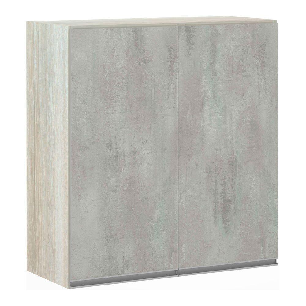 Armário Luciane 70cm 2 Portas Lis Legno Crema C/Concreto - 1