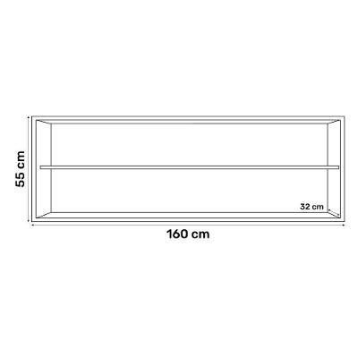 Armário De Cozinha Aéreo Andréia 150Cm 4 Portas Branco