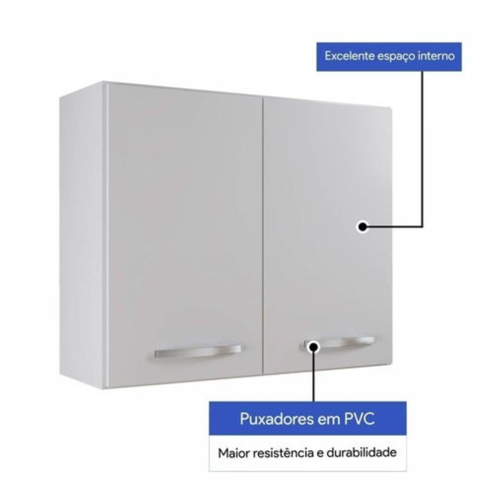 Armario Aereo Valencia Kaiki Móveis Branco - 2