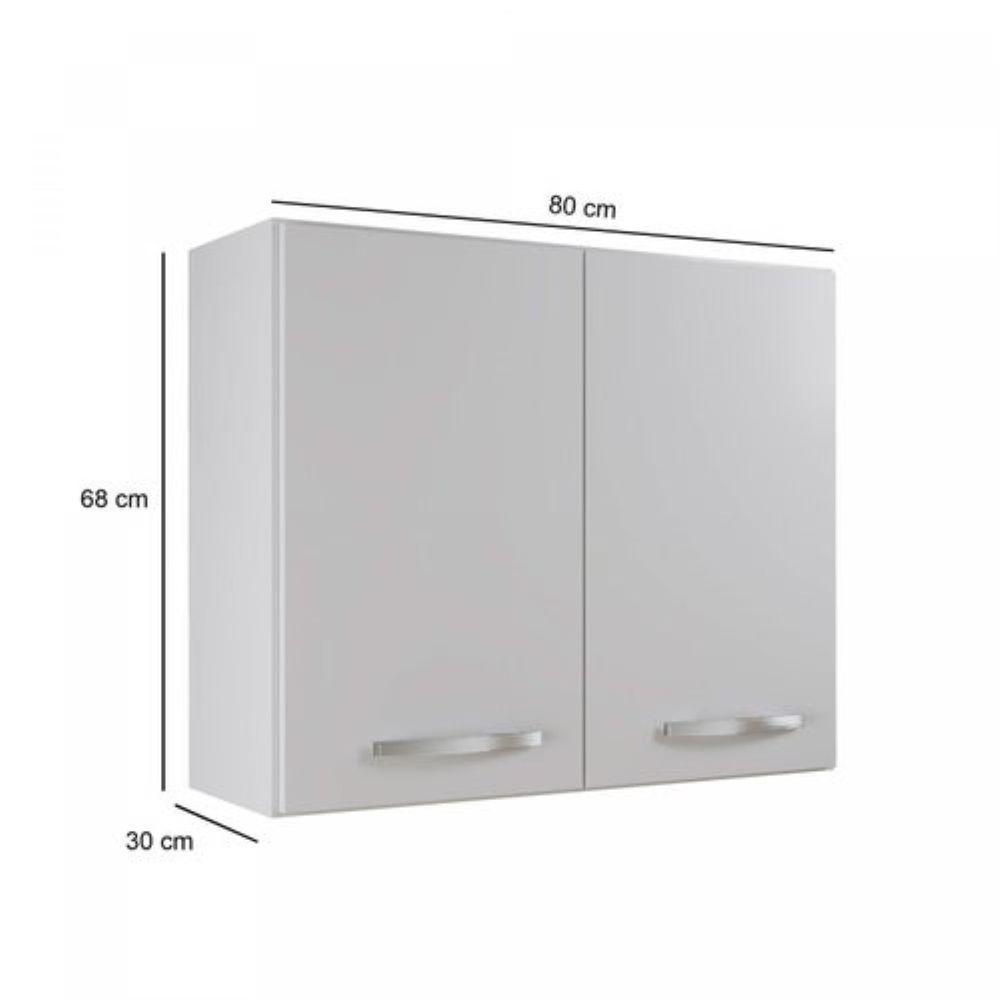 Armario Aereo Valencia Kaiki Móveis Branco - 3