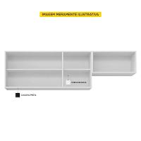 Conjunto De Armários Aéreo 120cm 100% Mdf Preto Tx Fosco - 3