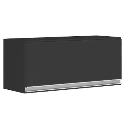 Armário Aéreo Multiuso 60cm 1Porta Basculante Preto Fosco