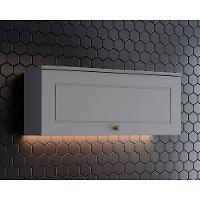 Armário Aéreo Cozinha Modulado Americana c/ 1 Porta Basculante 80cm Cinza - Henn - 1