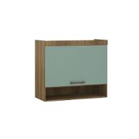 Armário Aéreo Maleiro Modulado 97cm 1 Porta Basculante Paris Luciane Móveis Avelã Pf Com Verde Pf