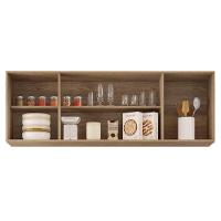 Armário Aéreo 160cm 4 Portas Nevada Castanho/preto - Lumil Móveis - 3