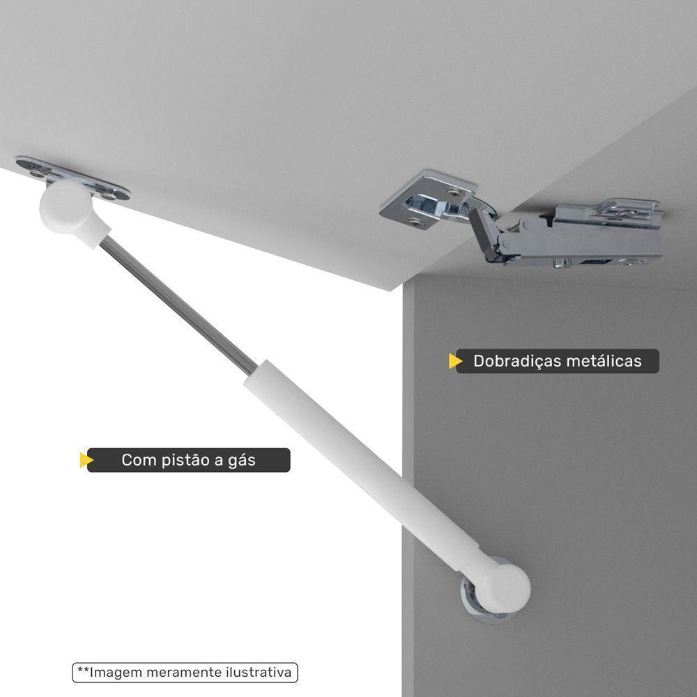 Armário Aéreo Multiuso 60cm 1Porta Basculante Cor Branco - 3