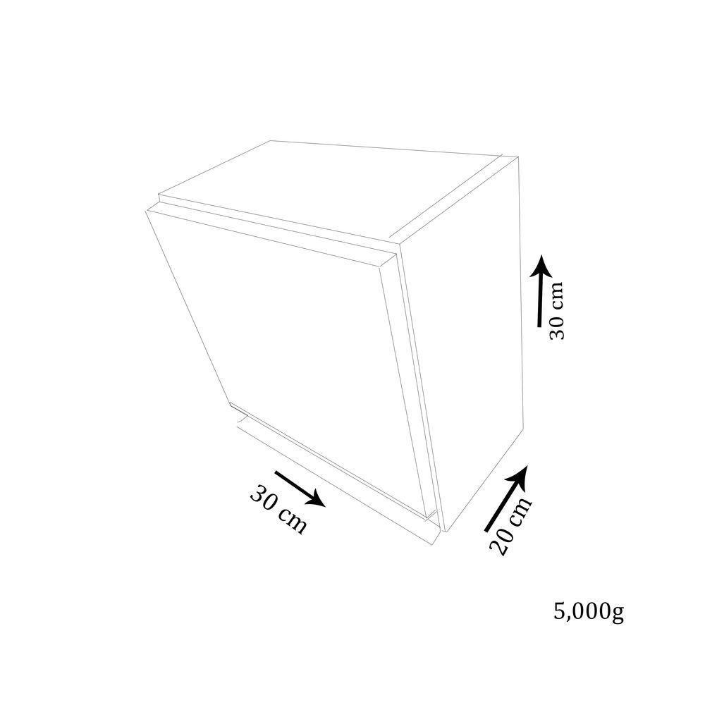 Armário Aéreo 1 Porta Branco Em Mdf - 3
