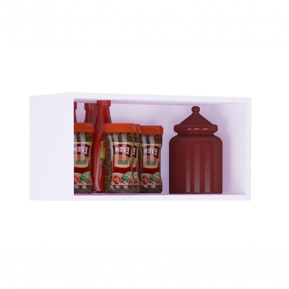 Kit 2 Armários Aéreos 60cm 1 Porta Branco - Ajl Móveis - 3