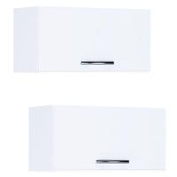 Kit 2 Armários Aéreos 60cm 1 Porta Branco - Ajl Móveis