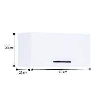 Kit 2 Armários Aéreos 60cm 1 Porta Branco - Ajl Móveis - 6