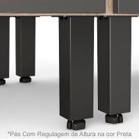 Armario Aereo E Balcao Com Tampo 120Cm Avena Grafito - 6