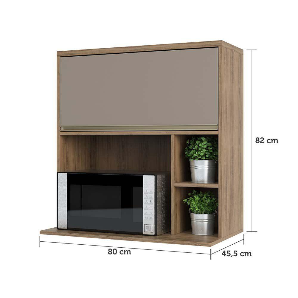 Armário Aéreo 80 Cm Nicho Micro Conjuntougado E Nicho - 3