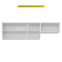 Conjunto De Armários Aéreo 120cm 100% Mdf Branco Tx Fosco