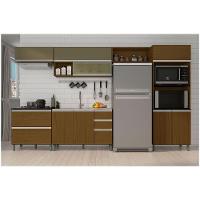 Armário Aéreo Nicho Geladeira Evidence Sem Porta Poliman Móveis Carvalho - 4