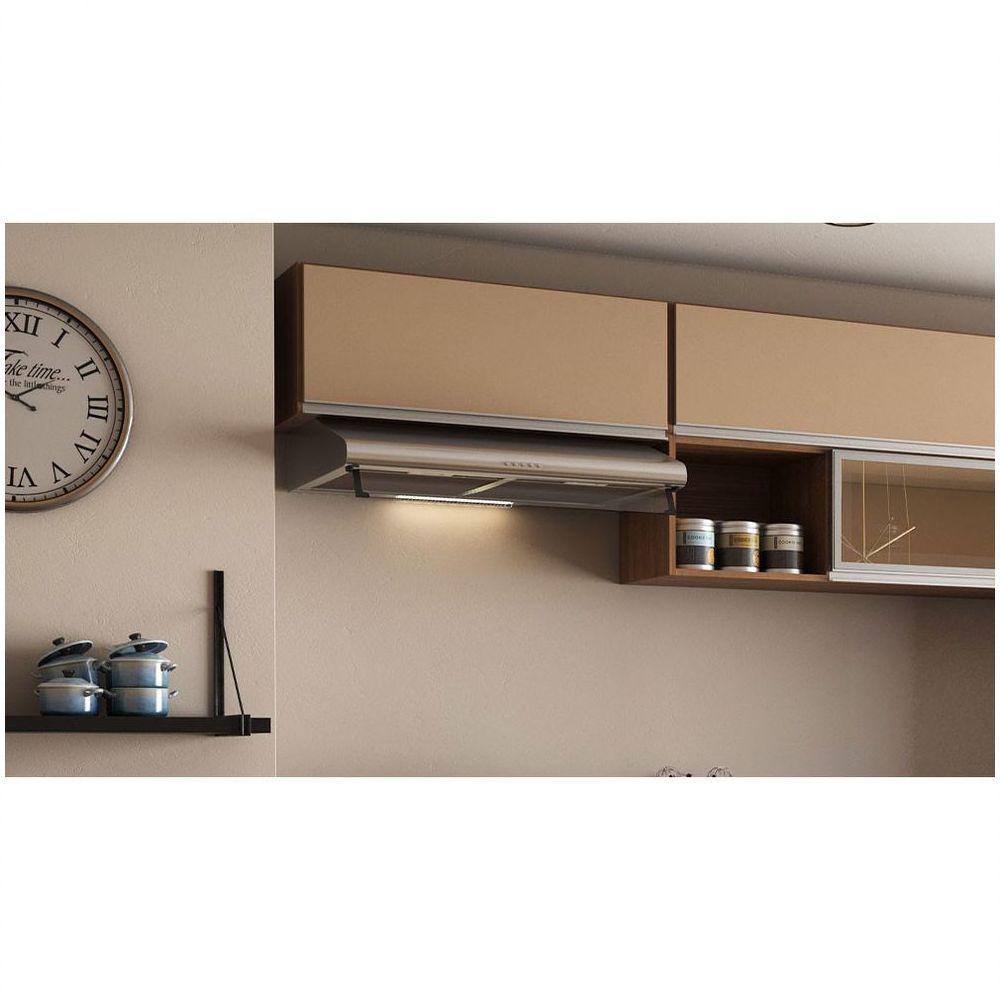 Aéreo Basculante Geladeira 1 Porta Evidence Carvalho Com Camurça - 4