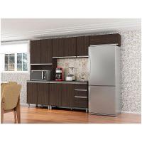 Armário Aéreo Evidence 3 Portas 120cm Com Prateleira Poliman Móveis Amêndoa - 4